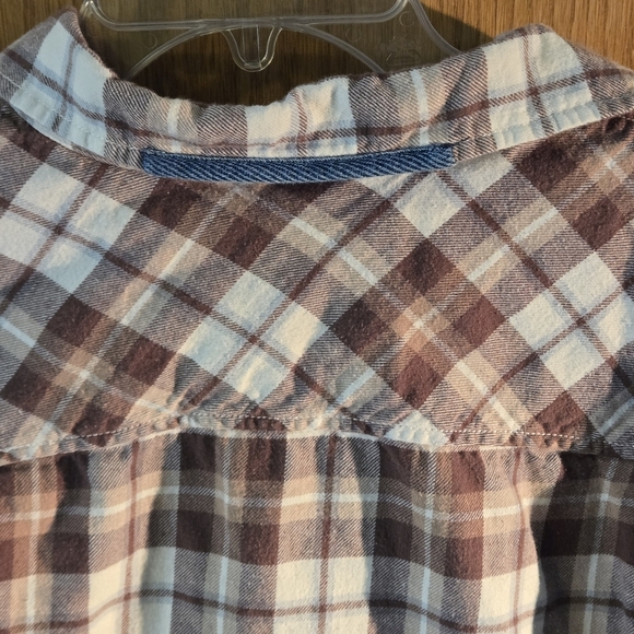 J. Peterman Company Plaid Flannel Shirt Button Up Long Sleeve 2 pkt Men size S - Picture 6 of 14